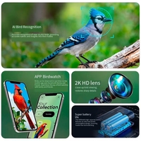 Pengumpan Burung Pintar Berbahan Kayu dengan Kamera HD Tahan Air, Penglihatan Malam Berwarna, WiFi, Tenaga Surya, dan Pengamatan Burung Secara Real-Time