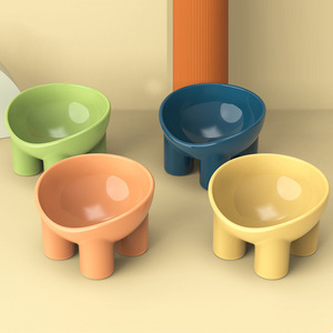 Raised Dog Food Water Bowl Puppy Round Pet Dog Bowl with Stand Non-Slip Pet Bowls Dog and Cat
