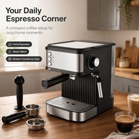 Machine à café électrique automatique de haute qualité avec 20 bars de pression, buse à mousse de lait haute performance pour hôtels, extérieur et camping-cars