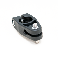 Support de cymbale professionnel UNLOCKDRUM noir courbé à section unique, lot de 2, tube de 10 mm avec kit de fixation de cymbale