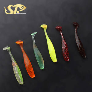 Pike Bass Fishing Lure T Tail Plastic Soft Artificial Bait Shad Worm Shape Soft Fishing Lure Superior 8.8cm 2.64g Silicone Bulk