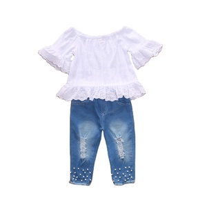 Productos Más Vendidos del Mundo, Conjunto de Pantalones Vaqueros y Camisetas de Verano para Niños, Importación de Boutique, Venta al Por Mayor, de China - Product Image 1