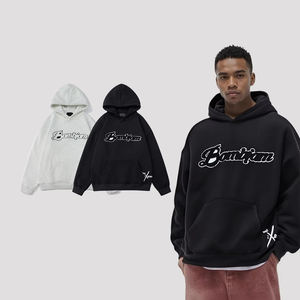 Otoño moda hombres <span class=keywords><strong>Sudadera</strong></span> con capucha toalla 100% algodón para <span class=keywords><strong>Amazon</strong></span> marca americana suelta pareja chaqueta al por mayor - Product Image 1