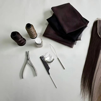 Outils d'extension capillaire Hylux résistants à l'humidité, en stock et prêts à être expédiés : Filets à cheveux intégrés en plastique pour femmes, Aiguilles à crochet