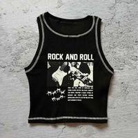 عالية الجودة للرجال ملابس الشارع الرياضية Singlets الجملة المحاصيل DTG طباعة الرسم Boxy خمر ضئيلة تناسب تنفس الشاشة المطبوعة