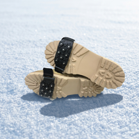 Couvre-chaussures à crampons en caoutchouc antidérapants YTD pour la glace et la boue, avec picots métalliques pour l'escalade