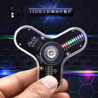 LED Fidget Spinner Fabrication DIY Electron Kit RG550 3 Feuilles Lumineux Fingertip Gyro DIY Parts Soldering Kit Electronic Training