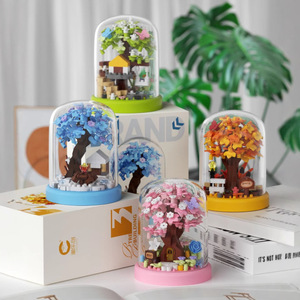 Compatible avec Sakura Tree House Eternal Flower, 40 pièces, jouets DIY, animaux, thème nature, blocs de construction en plastique ABS pour l'assemblage - Product Image 2