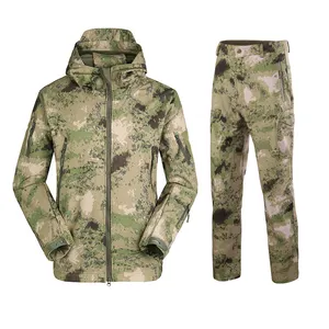 Russia Atac FG Camo Shark Skin Soft Shell Winter Coat Jacket Two-piece Suit Winter Outdoor Warm Camouflage Suit