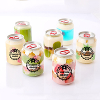 Bouteille personnalisée en PET de qualité alimentaire pour soda, champagne, crème glacée, canette de 250 ml à 500 ml, grande ouverture 56 mm, impression sérigraphique, boissons énergisantes