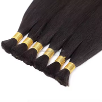 Usine 12A cheveux humains en vrac bruts indiens pour tresser sans trame 100g cheveux humains tressés noirs naturels