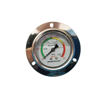 SONGLIN Value Manomètre mbar Manomètre Acier noir et laiton Manomètre arrière