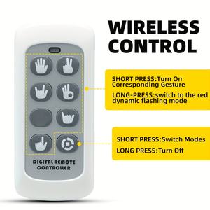 Yeni durum araba parmak ışık uzaktan komik orta parmak otomatik fren işık yol Rage uyarı Amber LED işaretleri - Product Image 6