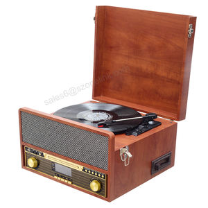 Offre Spéciale maison Gramophone <span class=keywords><strong>vinyle</strong></span> tourne-disque avec haut-parleurs intégrés 3 vitesses Usb Sd Record <span class=keywords><strong>Bluetooth</strong></span> tourne-disque - Product Image 1