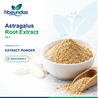 Extrait de racine d'astragale en poudre HBEUNDAS 10:1, qualité alimentaire, ingrédient d'extrait végétal en gros, marque privée OEM