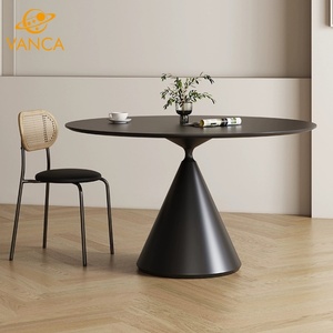 Recentemente Design di alta qualità mobili interni pesanti in marmo solido tavolo da pranzo Villa ristorante tavoli rotondi - Product Image 6