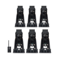 Sistema de Objetivos de Acero con Reinicio Automático, Incluye 6 Unidades de Base para Objetivos y 1 Control Remoto Los objetivos volverán a configurarse juntos.