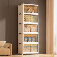Boîte de rangement pliable en plastique avec double porte multicouche, style nordique, armoire rectangulaire pour le rangement des chaussures, des jouets, organisateur de jouets