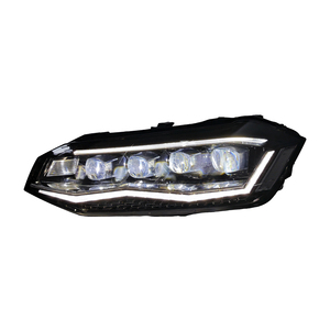 ไฟหน้ารถยนต์สำหรับ <span class=keywords><strong>Volkswagen</strong></span> VW <span class=keywords><strong>Polo</strong></span> 2019-2023 ชุดไฟหน้า LED อัตโนมัติ อัพเกรดคริสตัลไบโฟคอล 4 เลนส์ พร้อมอุปกรณ์เสริม - Product Image 1