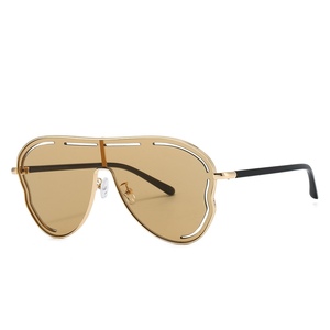 Gafas de Sol de una Pieza Extra Grandes con Marco Hueco para Mujer, Gafas de Sol de Marca de Lujo con Forma Especial para Damas - Product Image 5