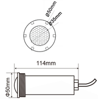 Projecteur LED professionnel ETL 1,5 pouces RGBW sans niche pour piscine, IP68, remplacement GloBrite, plusieurs designs de lentilles