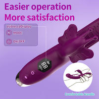 3-in-1 Kaninchen-Vibrator für Frauen LED-Anzeige USB-Aufladbar IPX6 G-Punkt-Stimulator Silikon Erwachsenen-Sex-Schmetterlings-Spielzeug