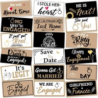Accessoires de photomaton pour fiançailles, panneaux en PVC imperméables double face 11x5,5 pouces, design alphabet pour mariage et douche nuptiale