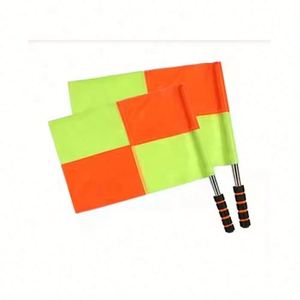 2024 Wholesale High Level Custom Size Double Sided Vivid Color <b>Referee</b> <b>Flags</b> Football Soccer Hand Hold <b>Referee</b> <b>Flags</b> Equipment - Product Image 1