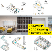 Service de modélisation BIM Revit haut de gamme, conception architecturale 3D, plan d'étage pour les projets de construction à grande échelle