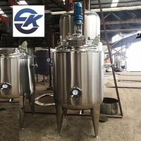 Machine industrielle 300L Acier inoxydable Réservoir de mélange de lait à haute viscosité 304 316L avec agitateur