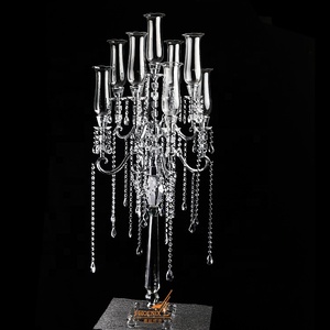 Splendida grande di cristallo alto floor stand candelabri centri tavola di nozze 13 braccio oro <span class=keywords><strong>portacandele</strong></span> <span class=keywords><strong>in</strong></span> metallo - Product Image 5