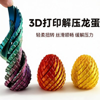 Huevo de Dragón Impreso en 3D para Aliviar el Estrés, Juguete Transformable con Bola Giratoria, Transformación de Slime, para Edades de 7 a 14 Años, Bolsa OPP