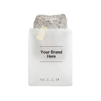 Sacs en papier vélin transparent biodégradable de taille personnalisée pour l'emballage de vêtements et de chaussettes, pochettes d'expédition auto-adhésives