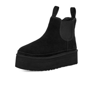 Nouvel arrivage de botte de neige d'hiver en daim à plateforme haute pour femmes botte de neige épaisse en peluche chaude à la cheville botte de neige pour femmes chaussures chaussures - Product Image 2