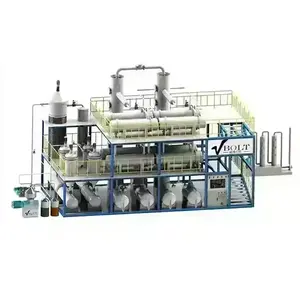 Automatic black waste engine oil to diesel distillation plant