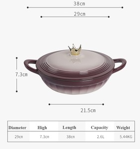 Vente en gros d'ustensiles de cuisine marmite en fonte par courriel marmite en fonte émaillée moderne bon marché marmite en fonte et émaillage - Product Image 5