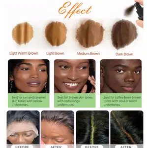 Private Label Light Warm Brown Dark For Lace Wig Closure Frontal Lace Tint Spray 100ml