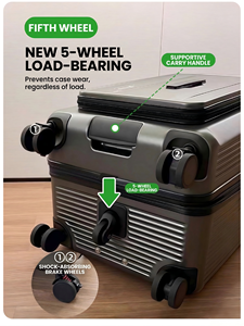 <span class=keywords><strong>Valise</strong></span> de voyage rigide en PC de luxe durable à ouverture frontale avec roues pivotantes à 360 degrés, serrure TSA, port de charge USB, personnalisable OEM - Product Image 4