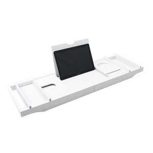 Estante de Baño de Bambú Multifuncional Telescópico, Soporte de Almacenamiento para Bañera, Instalación con Ventosas Rectangulares - Product Image 4