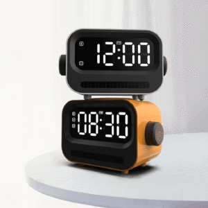 New Arrival sáng tạo robot đa chức năng hiển thị kỹ thuật số Đồng hồ báo thức điện thoại phí không dây loa <span class=keywords><strong>bluetooth</strong></span> di động - Product Image 5