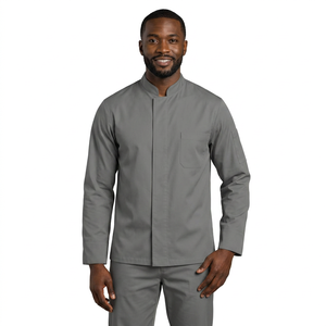 Veste de chef de cuisine 100% coton à manches longues respirante pour le personnel de restaurant et d'hôtel Fabricant OEM en gros - Product Image 1