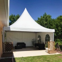 Carpa de Fiesta Tipo Pagoda Impermeable para Exteriores de 3m/4m/5m/6m, Gazebo con Estructura de Aluminio Resistente para Eventos Comerciales y Ferias