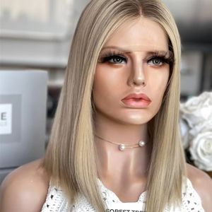 Cheveux timides vente chaude 100% cheveux humains brésiliens dentelle haut perruques juives Pelucas Cabello Humano soie haut juif casher perruques - Product Image 1