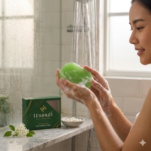Savon Solide Émeraude Navasukhon – Savon Gemme Hydratant pour le Corps et le Visage, Adapté à Tous Types de Peau - Product Image 5