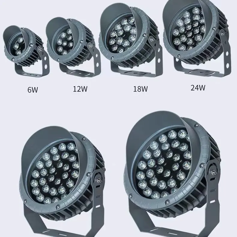 Lampu Sorot bulat ip65 tahan air 24v dc led lampu lanskap 54woutdoor rgbw led lampu sorot taman bulat