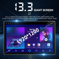 Autoradio Android double DIN 13 pouces avec écran 1920*1280 et prise en charge de la caméra 360°