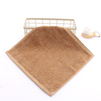 Brown 11.81x11.81 Inch Small Square Towels 30cm Facial Hand Cloths for Nail Salon Beauty Studio Pilates Yoga Spa Cleaning
