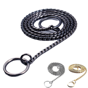 Joysing Nieuwe Luxe Solide RVS Hondentuig en Halsband Set, Slangenketting Design, Choker Sluiting, Duurzaam voor Honden, Alle Seizoenen - Product Image 3