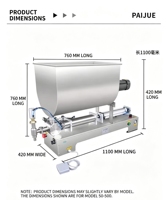 Mélangeur chauffant semi-automatique de type U grande capacité haute productivité pour granulés, pâtes, poudres de boissons, piments et miel