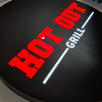 Entreprise Affaires Publicité Extérieure Cadre En Métal Acrylique 3D Logo Led Lumière Lettre Signe Conseil Visage Lit Canal Plateau Signe